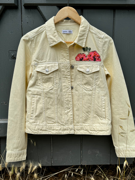 Light yellow denim jacket BLOOMING